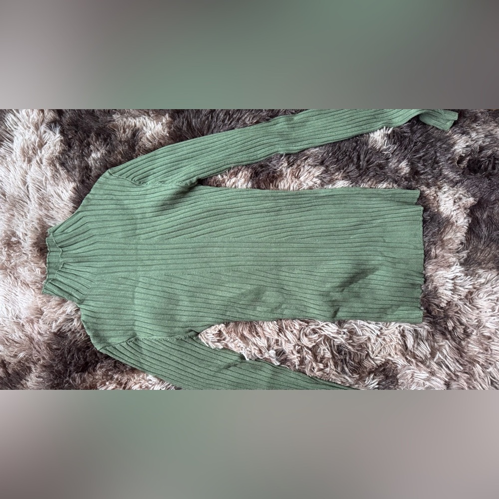 Dynamite Sage Ribbed Turtleneck Sweater - Picture 2 of 2